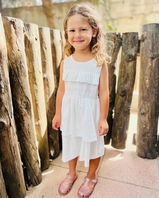White sleeveless childrenswear dress
