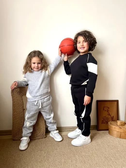 Grey and black childrenswear tracksuits