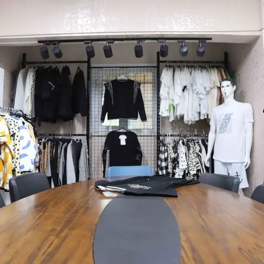 Sample and collection display area