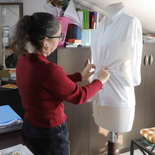 Pattern adjustment on a dress form