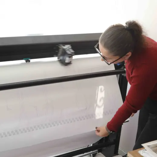 Print application on fabric